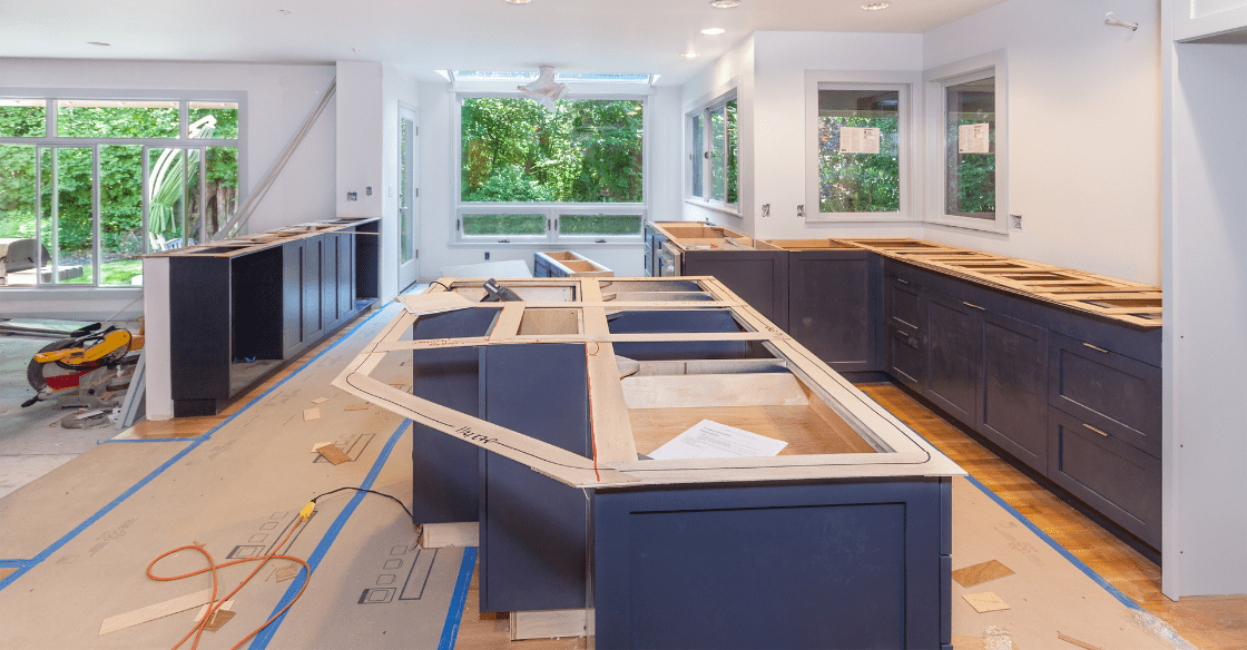 Kitchen remodel under construction